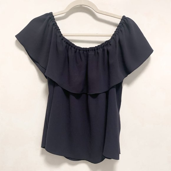 Wilfred Promoner Off Shoulder Blouse Blue - Picture 4 of 6